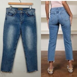 Joe's Jeans The Scout Mid Rise Slim Boyfriend Fray Hem Jeans Size 30